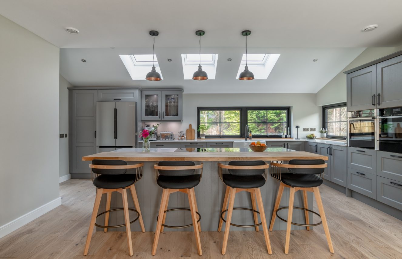 Kitchen & bathroom design for an architect-led self-build