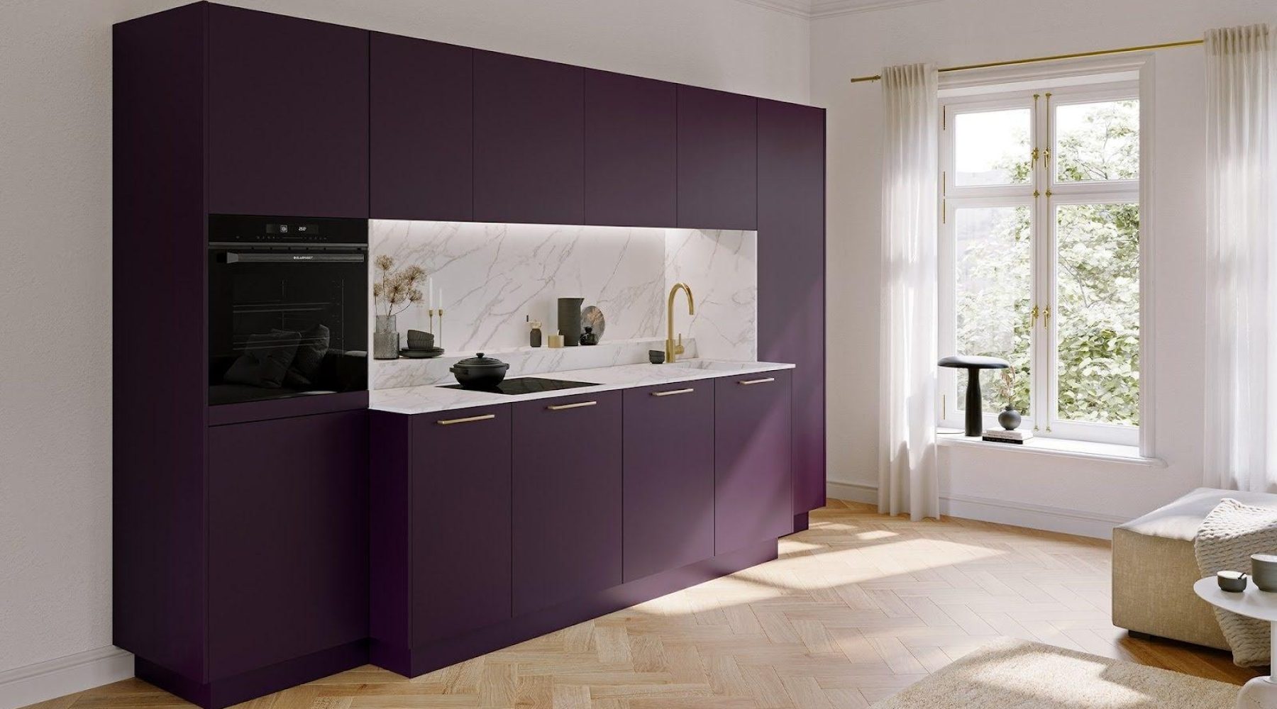 Hacker kitchen purple